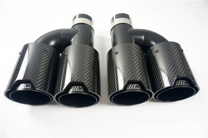 Terminali di Scarico in Carbonio per <span class=keywords><strong>BMW</strong></span> Tipo H Universali con <span class=keywords><strong>Logo</strong></span> M - Product Image 5