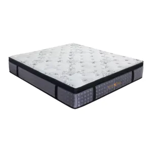 Pocket coil foam encased mattress box top pocket spring mattress rolling with pvc film
