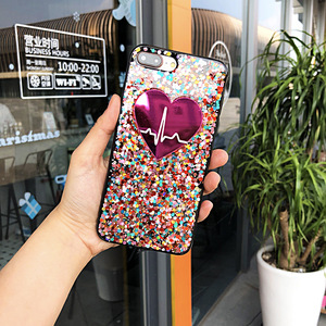 Bling Glitter สำหรับ <span class=keywords><strong>iPhone</strong></span> 6 S 6 S 7 8 PLUS Luxury Soft ซิลิโคนสำหรับ <span class=keywords><strong>iPhone</strong></span> X กรณีผู้หญิง - Product Image 1