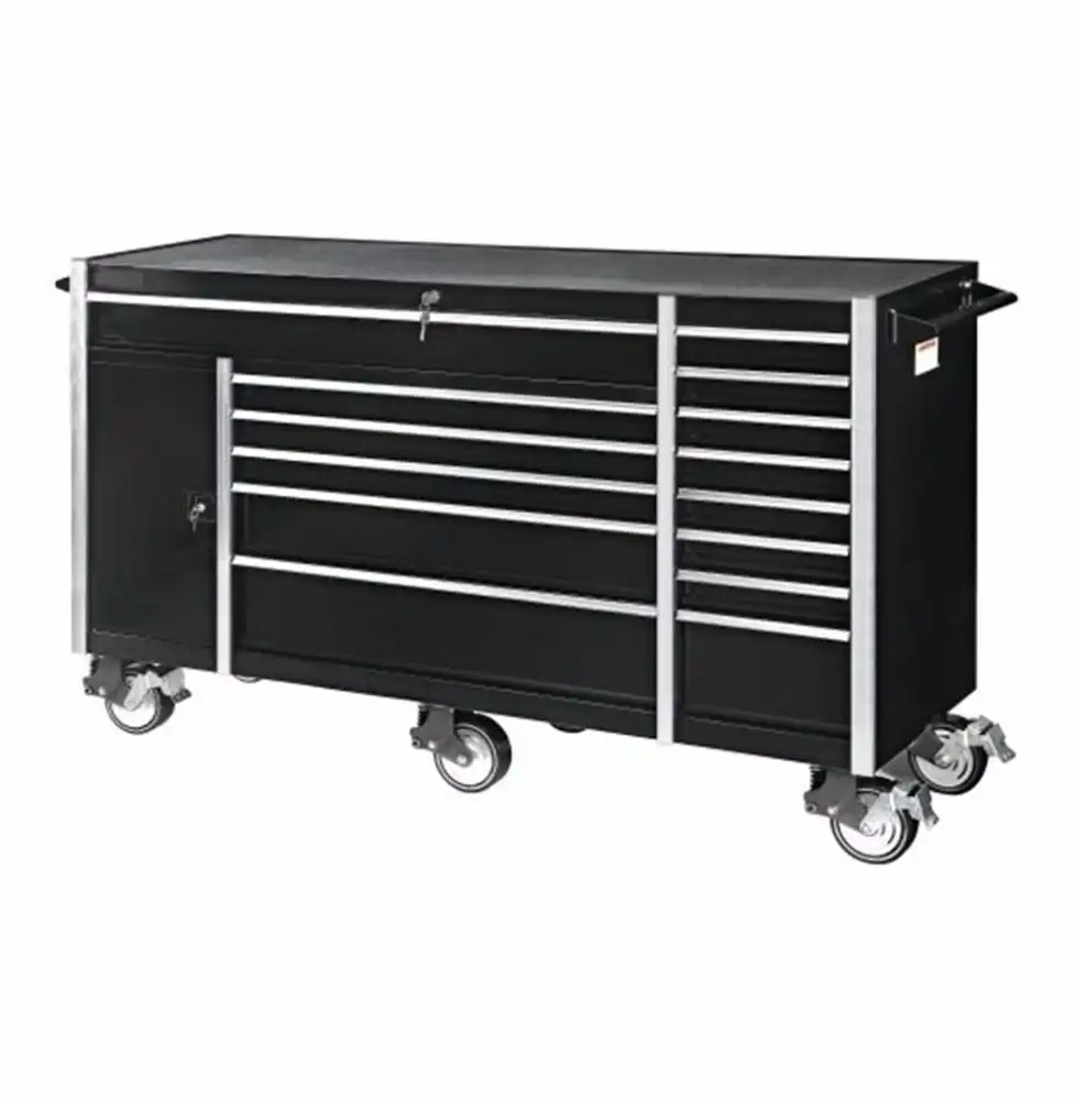 Профессиональный роликовый шкаф для инструментов, шкафчик с 14 выдвижными ящиками для гаражного оборудования, 72 дюйма