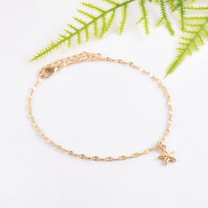 Or <span class=keywords><strong>argent</strong></span> plaqué réglable étoile de mer bracelet de <span class=keywords><strong>cheville</strong></span> chaîne - Product Image 5