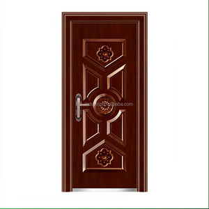 Portes <span class=keywords><strong>d</strong></span>'entrée extérieures en acier doré, de sécurité pour la maison, livraison gratuite de la chine - Product Image 2