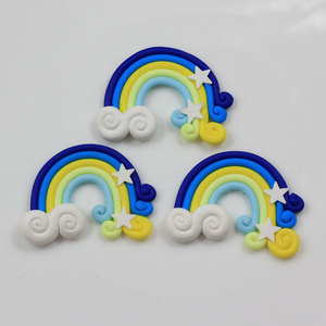Nhiều Màu Kawaii Đất Sét Polymer Cầu Vồng Mới Cabochon Cho Trẻ Em Thủ Công Đến 100 Cái 38*50Mm Nhân Tạo SOLA Craft 100 Cái/túi - Product Image 4