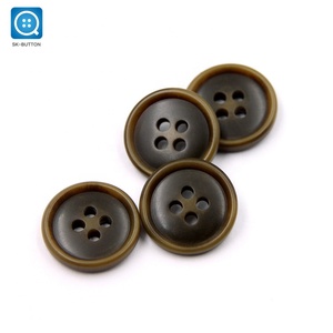 Cúc Áo Khoác Áo Khoác Vải Polyester Bốn Lỗ Giả Chất Lượng Cao Màu Nâu 28L - Product Image 3