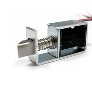 DC <span class=keywords><strong>24V</strong></span> 오픈 프레임 스프링 로드 풀 도어 잠금 솔레노이드 전자석 UE-0831S-24A - Product Image 1