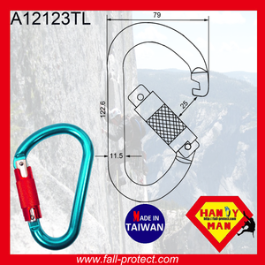 Mousqueton d'alpinisme en aluminium à verrouillage par torsion 25KN pour le sauvetage - Product Image 6