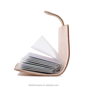 Women's Men's Veg Tanned Leather Business Credit Card Holder - Product Image 2