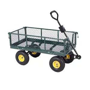 Utility wire mesh trolley metal Wagon Yard Garden Cart