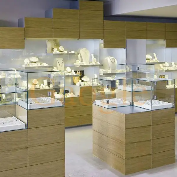 Di alta qualità showroom disegni display del contatore gioielli vetrina