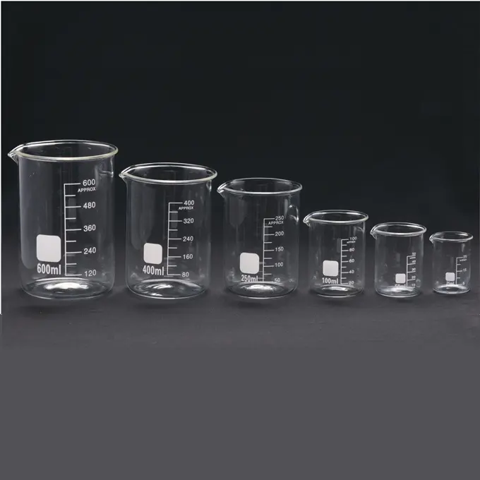 Hochwertige kunden spezifische Labor-Pyrex-Borosilikat-Glaswaren, die Glas becher messen