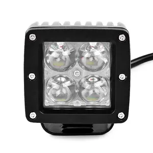 Barra de luz led para trabajo todoterreno, foco reflector 4x4 atv 16w 4d de fábrica