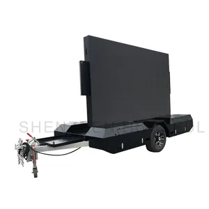 Trailer Led screen Video P4 outdoor display Mobile electric lifting 4mm pantalla led Truck car advertising media player