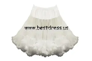 26" retro 50s swing blanco vintage falda tutu rockabilly neto de lujo underskirt