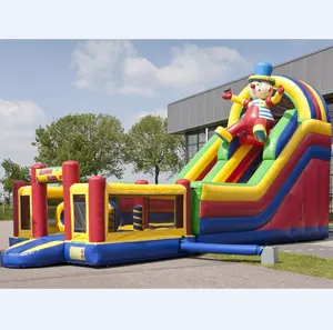 Combo de tobogán inflable para club, combo de obstáculos, tobogán inflable combinado