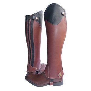 Polainas de Cuero Estilo Croco para Montar a Caballo, Equipo Ecuestre - Product Image 2