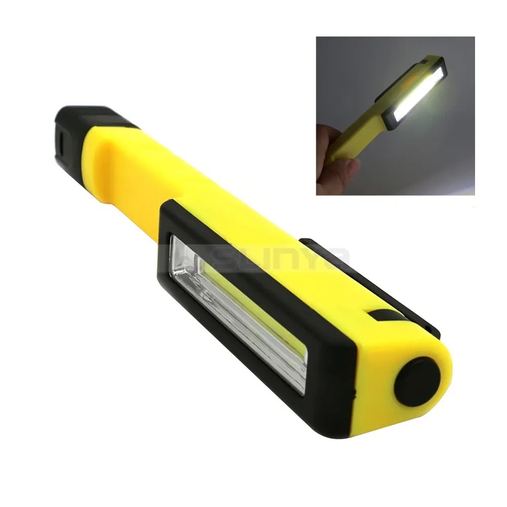 3 * AAA 1.5W 160 لومينز COB بطارية جيب قلم مزود بمشبك شكل ضوء العمل مع المغناطيس