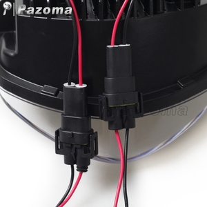 Phare LED de <span class=keywords><strong>moto</strong></span> en aluminium, 2007 w, Style puce noire, pour cruisoirs, 2016 - Product Image 4