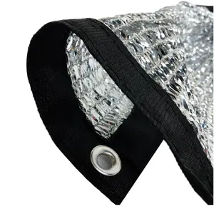Pantalla térmica negra y blanca, sombreado de aluminio, Red de pantalla