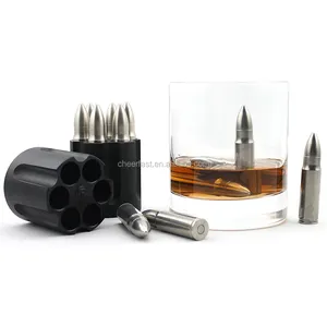 Best selling stainless steel bullet whiskey stones