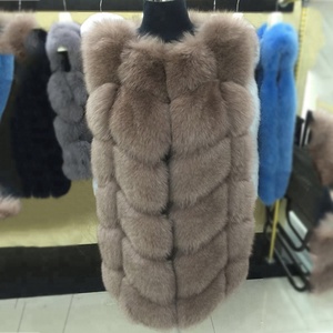 Invierno mujeres <span class=keywords><strong>Chaleco</strong></span> de piel genuino Fox <span class=keywords><strong>Chaleco</strong></span> de piel Real Fox Fur Gilet <span class=keywords><strong>para</strong></span> las niñas - Product Image 5