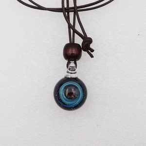 Murano kalung liontin kaca merah zirkon, batu permata semesta manik-manik kayu biru untuk pesta ulang tahun pacar hadiah Natal - Product Image 6