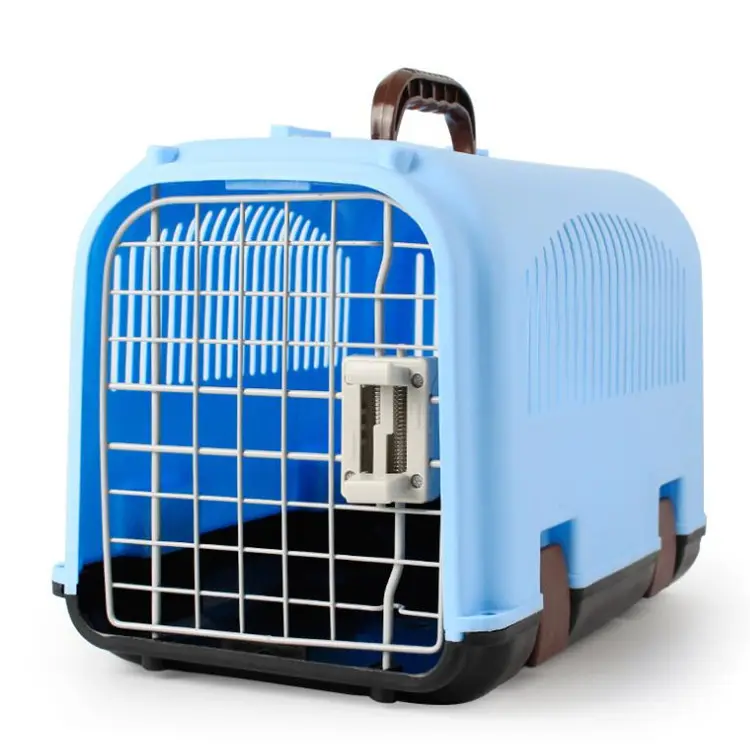 थोक प्लास्टिक छोटे कुत्तों के लिए उड़ान कुत्ते यात्रा वाहक पालतू परिवहन बॉक्स