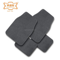 Komplettes Set 4-teilig Universell Passende Rutschfeste Graue 2mm Dicke PVC & Teppich Autofußmatten