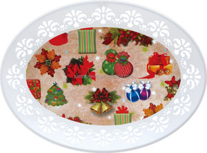 Nuevo óvalo de navidad de plástico barato carga <span class=keywords><strong>platos</strong></span> y placas - Product Image 1