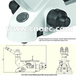 Microscope métallurgique industriel inversé trinoculaire OPTO-EDU A13.1022 <span class=keywords><strong>800x</strong></span> avec éclairage halogène et garantie de 3 ans - Product Image 5