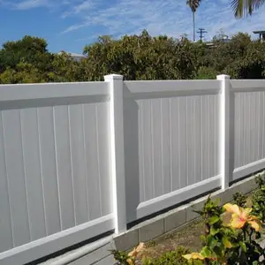 100% Vrigin材料6 'x 6' 或6 'x 8' 白色PVC围栏面板