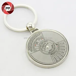 Personalized Custom Wholesale Metal Perpetual Calendar Keychain