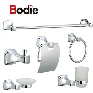 decorative all type zinc alloy chrome wall mount good quality bathroom accessories 6sets cheap for bath