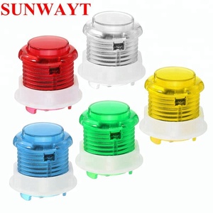 Pièces de jeux d'arcade pour bricolage Mame Jamma Kits Accessoires 24mm 5V LED Bouton poussoir rond illuminé avec micro-interrupteur intégré - Product Image 2