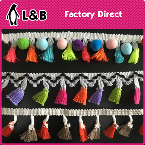 2021 Bóng Ren may ren Đầm biên giới tua rua đầy màu sắc Pom Pom <span class=keywords><strong>TRIM</strong></span> - Product Image 5