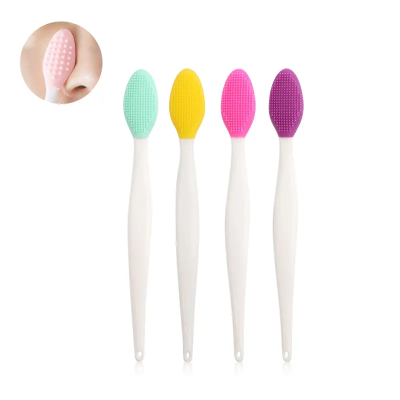 Petit outil de beauté brosse de nettoyage en Silicone coloré pour le nez