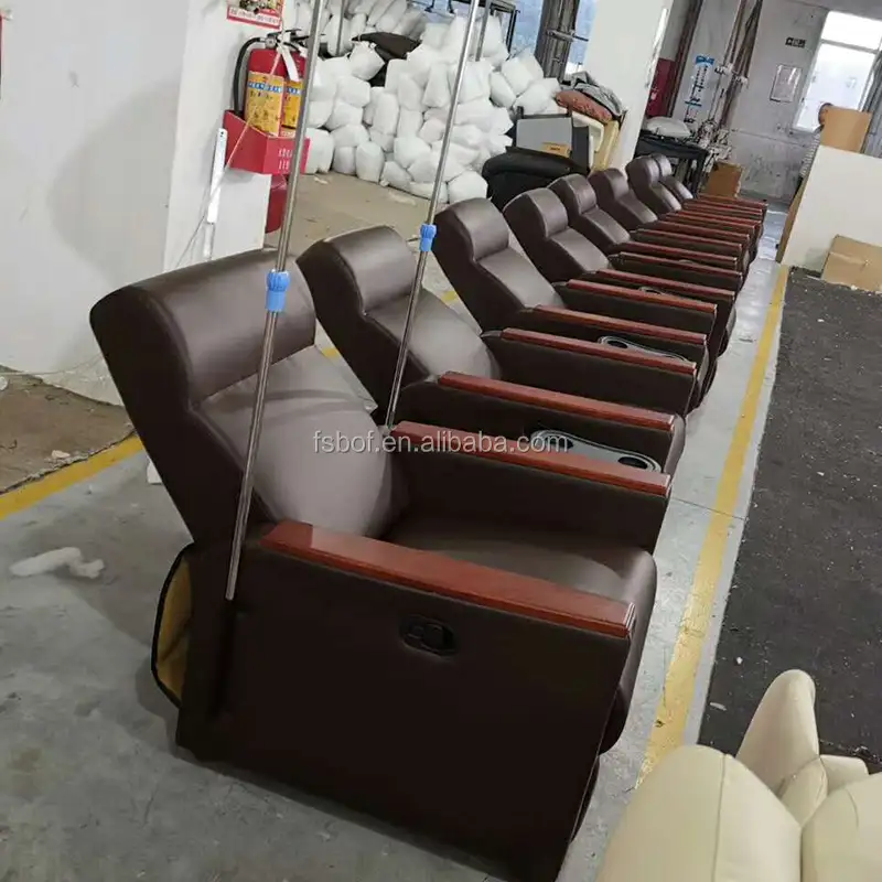 Sedia reclinabile di tiraggio della stanza del sangue del sofà di dialisi elettrica lussuosa medica dell'ospedale di vendita calda