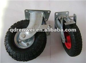 Roda de borracha pneumática inflada de 8 polegadas e 10 polegadas com freio - Product Image 2