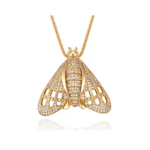 32242 徐平特别设计流行动物蜜蜂吊坠批发黄金覆盖珠宝