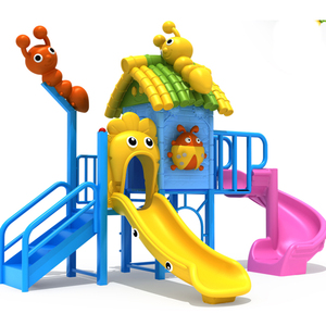 Maisonnette en acier de haute qualité pour enfants <span class=keywords><strong>avec</strong></span> <span class=keywords><strong>toboggan</strong></span>, équipement de <span class=keywords><strong>jardin</strong></span> pour les occasions scolaires, maisonnette en plastique pour bébés - Product Image 3