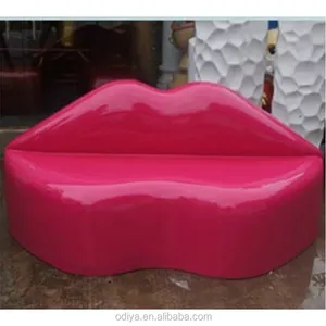 Y182 Fiberglas Sexy Lip Leisure Chair, moderner l-förmiger Freizeit stuhl für zu Hause oder im öffentlichen Bereich