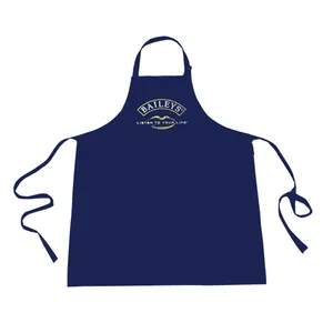 High Quality Custom Logo or Embroidery Cotton Long Cobbler Work Apron BBQ Apron Chef Cooking Kitchen Apron