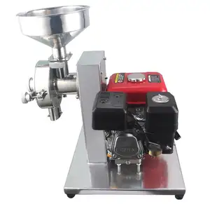 Stainless steel Movable portable gasoline engine flour grinder mill /pepper powder milling machine