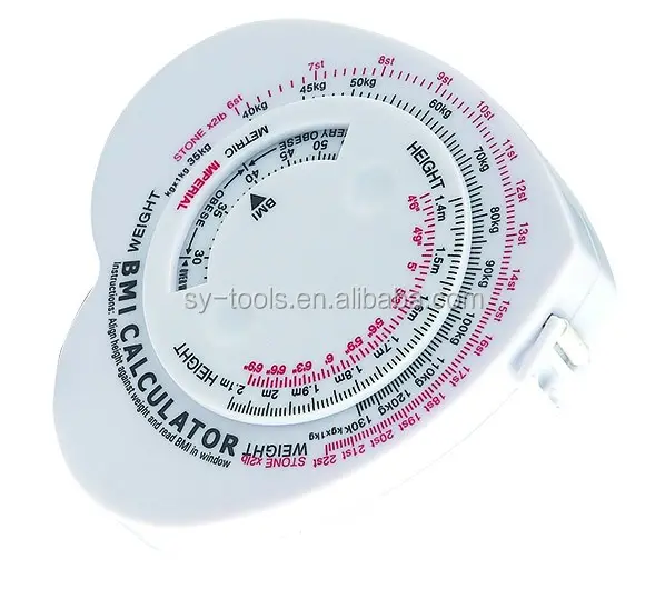 Kunden spezifische bmi Gewichts messgerät Formel für BMI Body Mass Index Medical Tape Measure