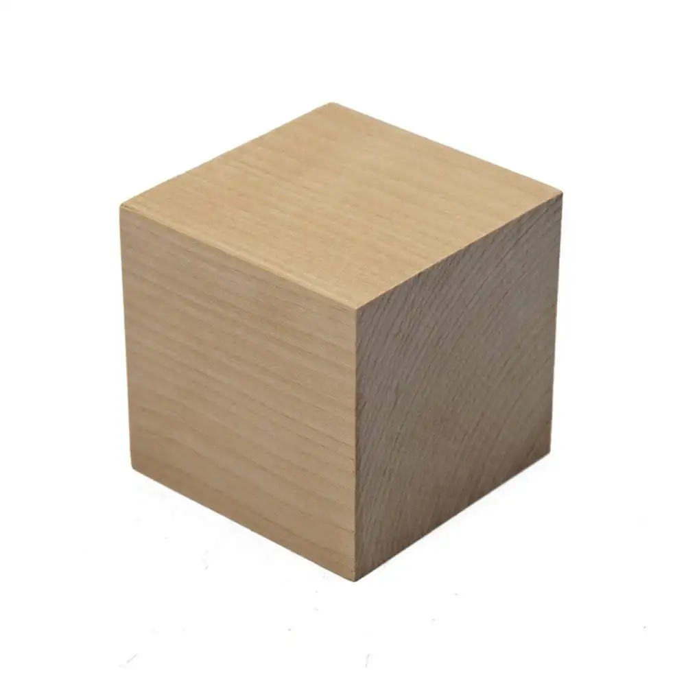 Natural wholesale customized design wooden cube block