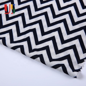 Cao Sức Mạnh <span class=keywords><strong>Polyester</strong></span> Spandex Đen Trắng <span class=keywords><strong>Chevron</strong></span> Sọc Sườn Đan Cvc Đơn Jersey Vải - Product Image 6