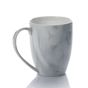 Hosen 28 New Available Factory White Coffee Mug, Manufacturer Hot Selling Porcelain 420 ml Marbling Milk Mug<