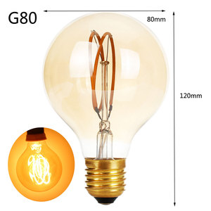 Thiết kế mới E26 E27 DẪN Bóng Đèn Dây Tóc <span class=keywords><strong>ST64</strong></span> G95 G125 <span class=keywords><strong>A60</strong></span> C35 4 Wát 5 Wát Linh Hoạt Mềm <span class=keywords><strong>LED</strong></span> <span class=keywords><strong>Filament</strong></span> <span class=keywords><strong>Bulb</strong></span> 110 V-240 V - Product Image 5