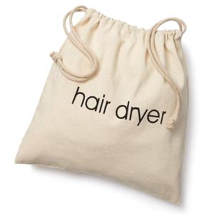 BSCI Factory Custom logo Pouch OEM Eco Natural Cotton Travel Drawstring <strong>Hair</strong> <strong>Dryer</strong> Storage Dustproof <strong>Bag</strong> - Product Image 1