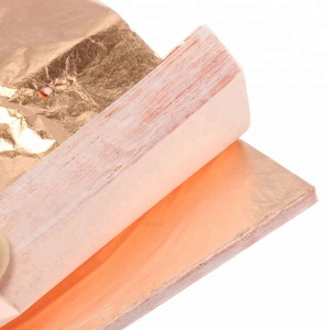 1000 piezas/caja 14*14cm Hojas de <span class=keywords><strong>Cobre</strong></span> Puro, Lámina de <span class=keywords><strong>Cobre</strong></span> para Dorar, Decoración del Hogar, Pintura con Lámina, Hoja de Oro Sintética - Product Image 1