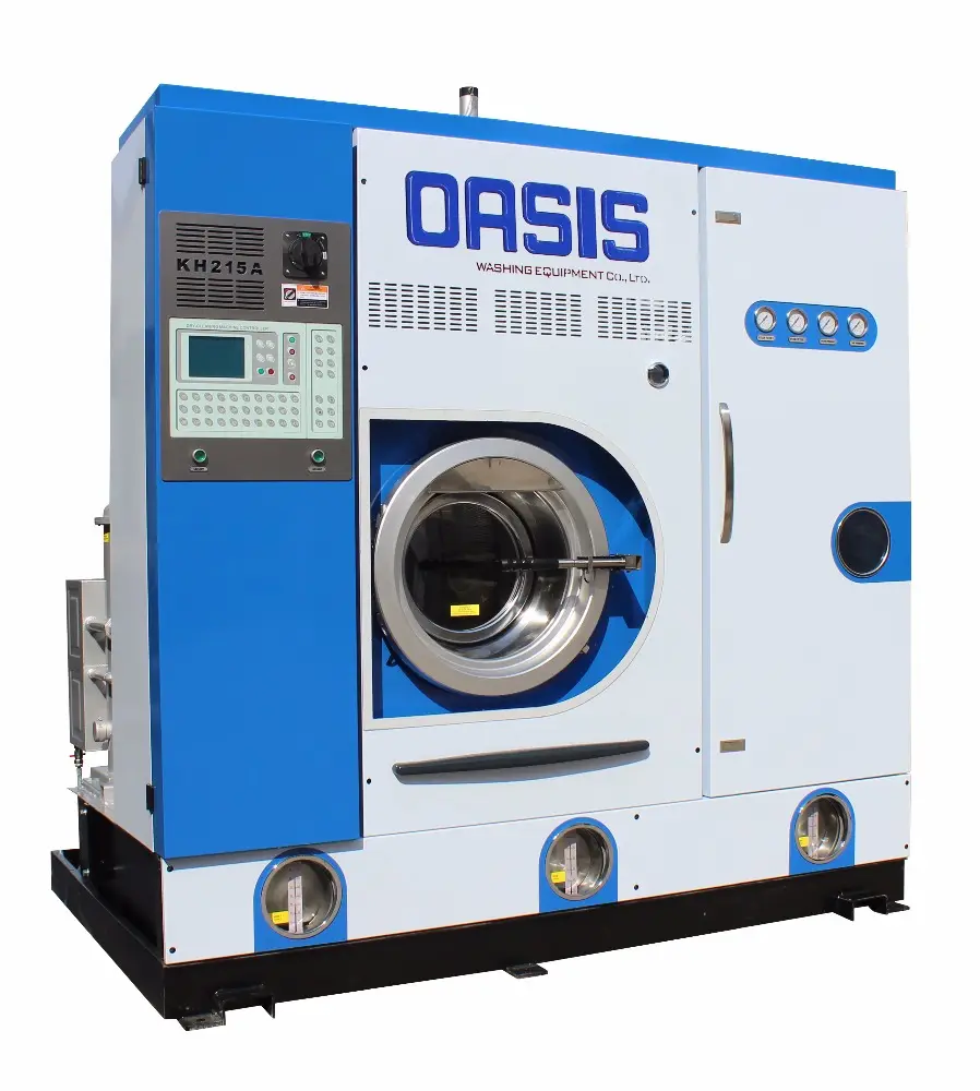 Oasis Chemisch Reinigen Machine Van 12Kg Volautomatische Milieuvriendelijke Perc. Stomerij Machine Voor Wasserij En Commerciële